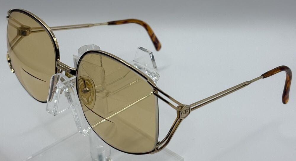 Christian Dior Aviator Sunglasses Gold Frame Brown Lens Austria 2599